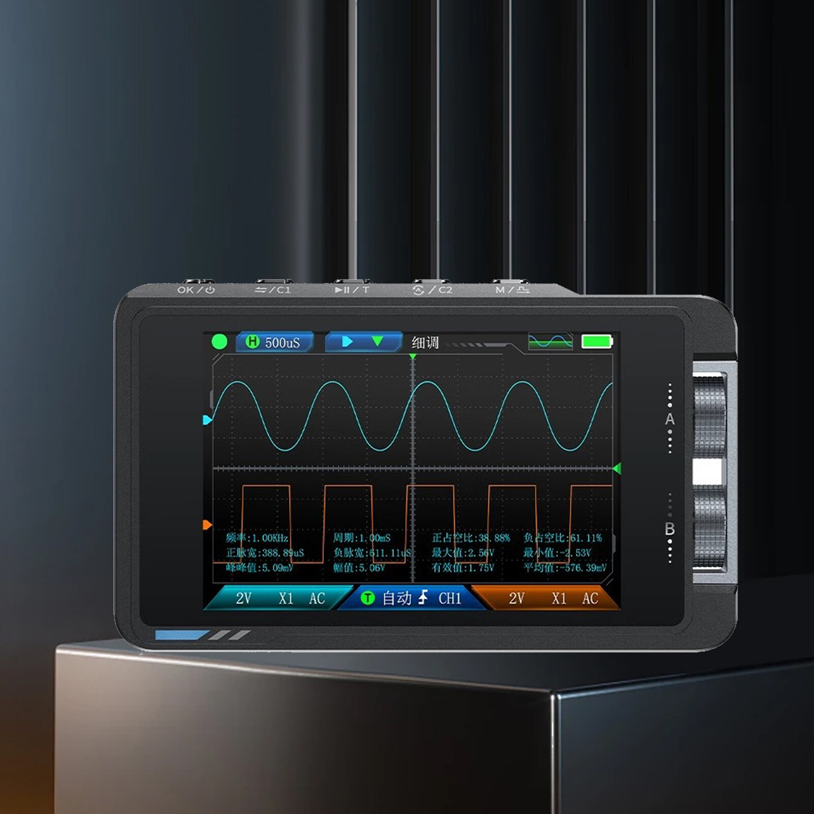 2-in-1 High Precision Dual Channel Oscilloscope DS215H 3.5" For Data Analysis9C