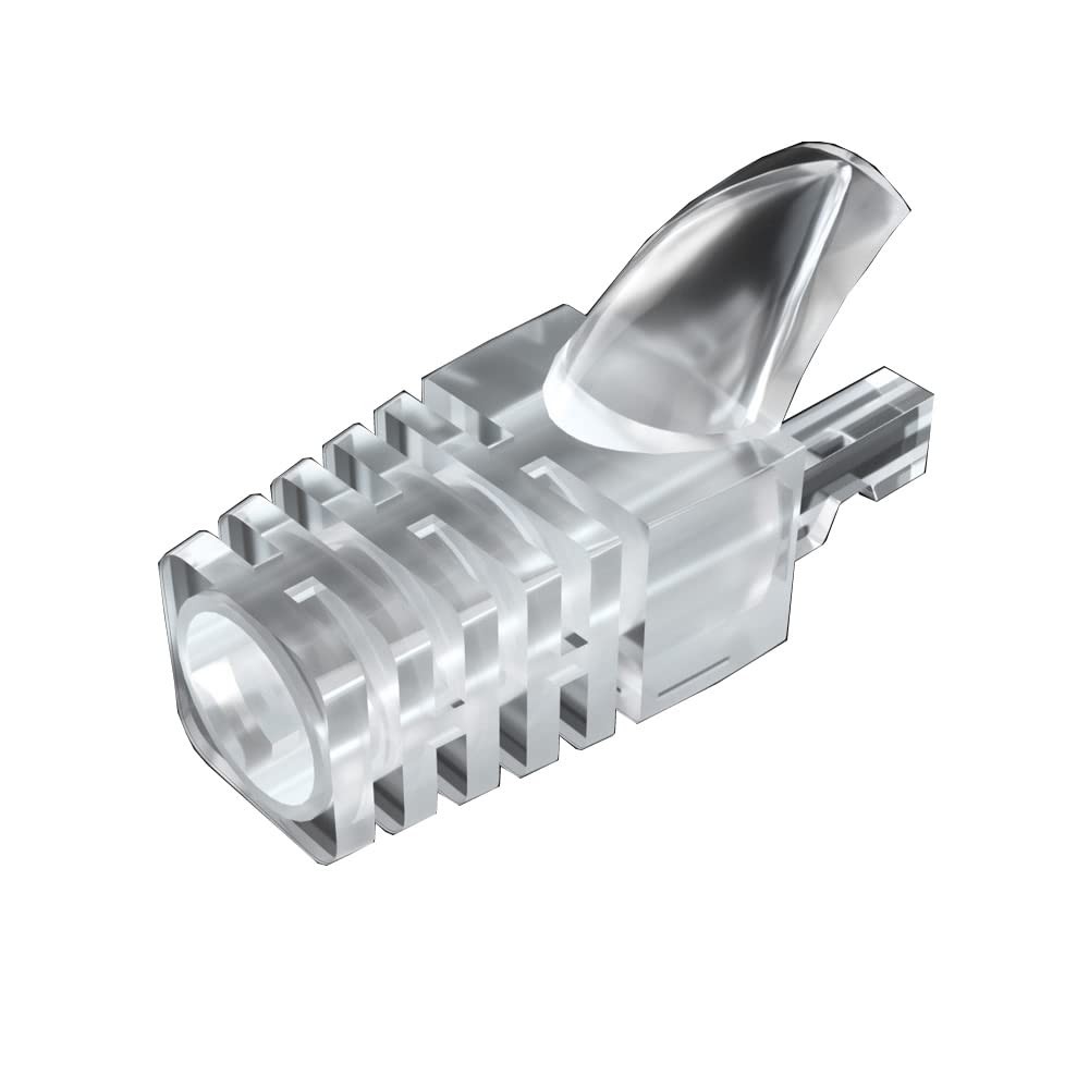 50 Pcs Cat5 Cat5E Cat6 1.04 inch x 0.53 x 0.45 inch, Transparent