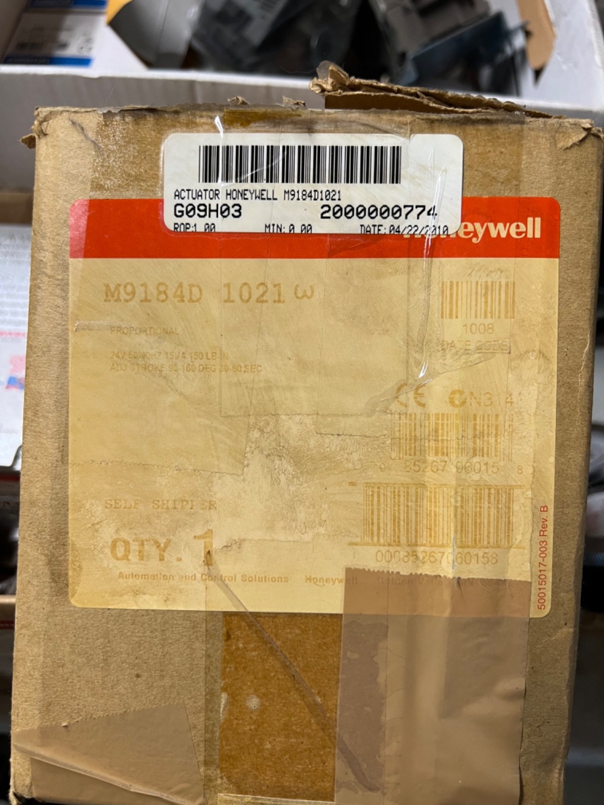Honeywell M9184D 1021 Actuator. New Open Box