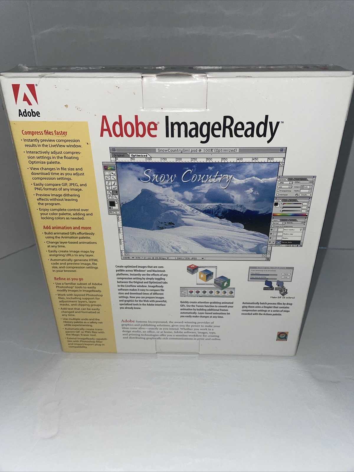 Adobe ImageReady Software Vintage 1.0 Education Version SEALED Macintosh ￼$129
