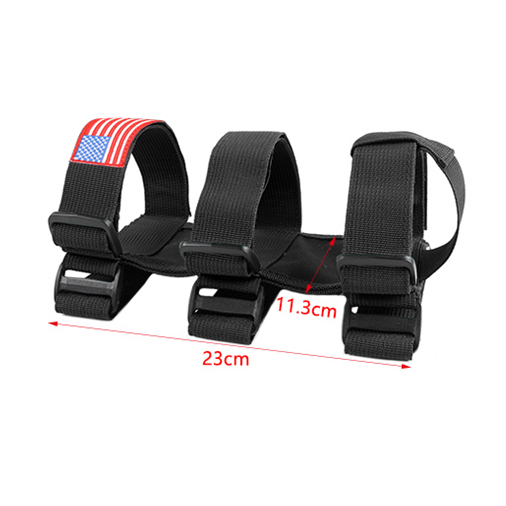 Black Roll Bar Fire Extinguisher Holder Adjust Bracket Mount for Jeep Wrangler