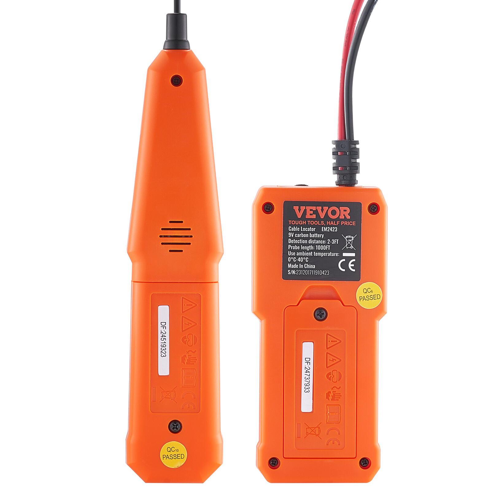 VEVOR Underground Cable Locator 3 FT Max. Detection Depth Wire Break Detector