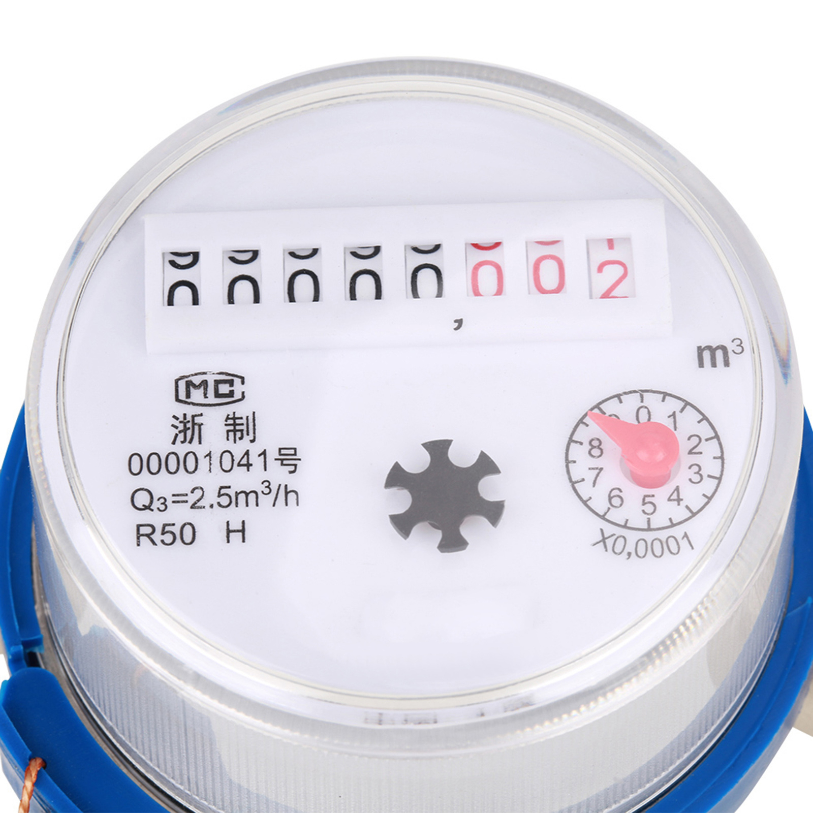 15mm 1/2" Plastic Cold Water Meter Single Water Dry Table Measuring Tools