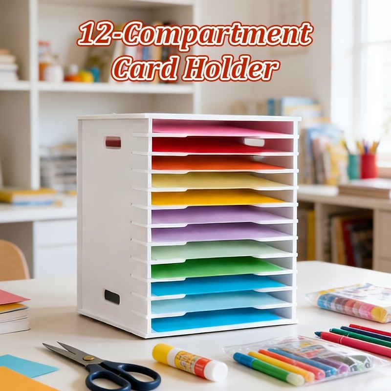BIRDOCK 12-Tier Scrapbook Paper Storage Boxes