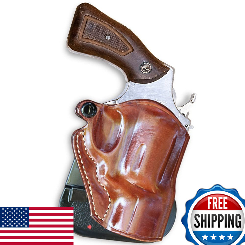 Masc Premium Leather Owb Paddle Holster Open Top Fits Rossi .38 Special 5-Shot