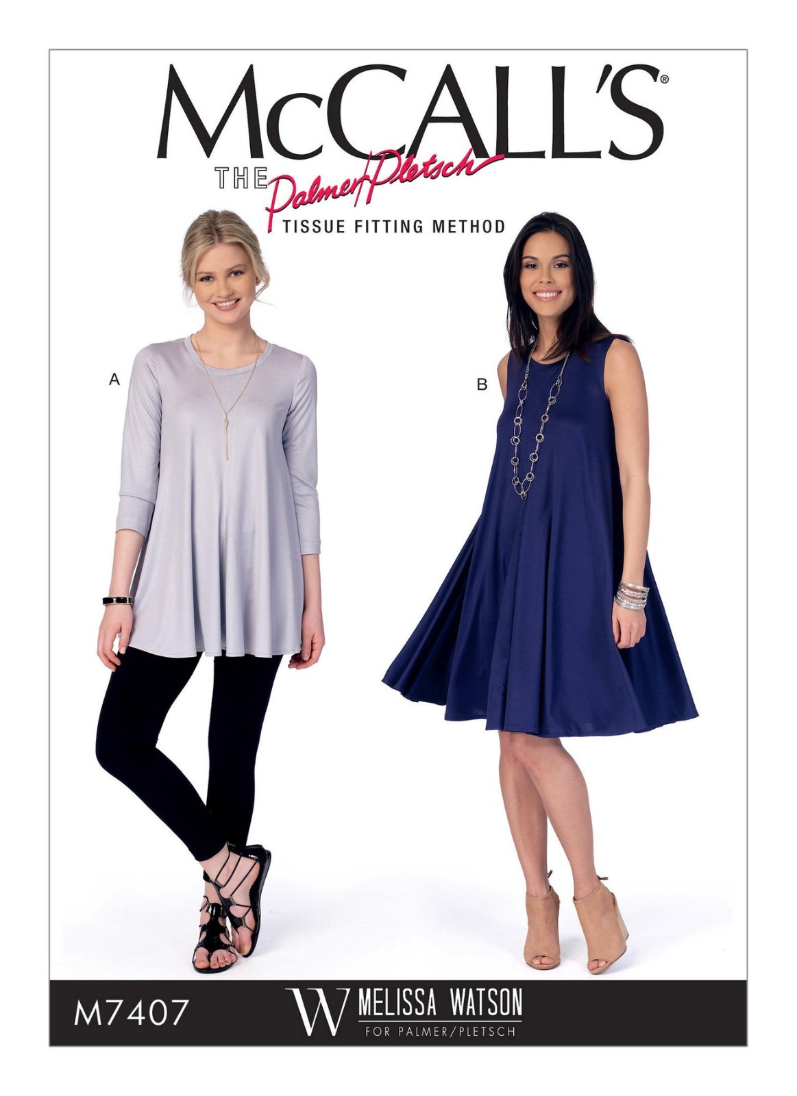McCalls 7407 Sewing Pattern for Misses Swing Flare Dress/ Tunic Top Size: 6-14