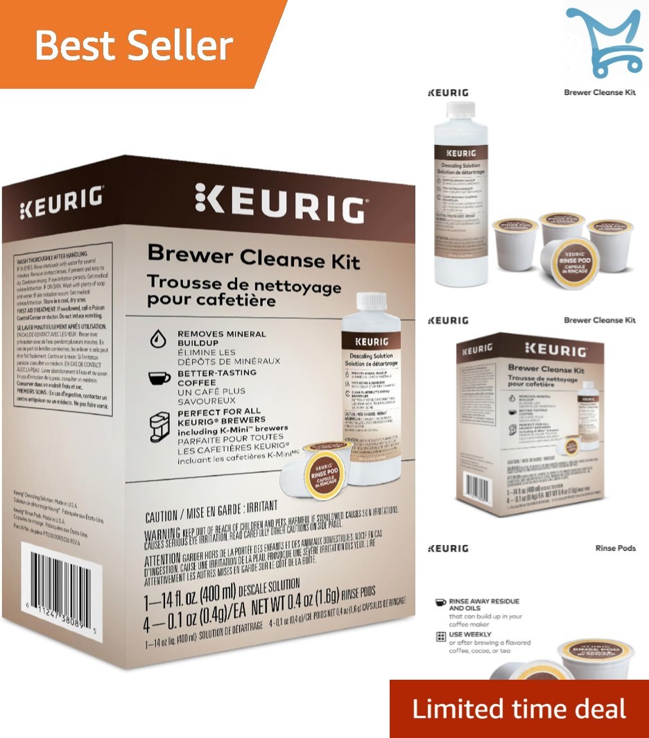 Coffee Maker Descaling Solution Unscented Deep Cleaning Kit Compatible