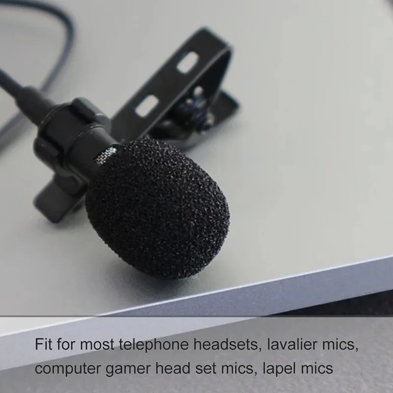 10pcs Mini Sponge Foam Microphone Headset Sponge Windscreen Mic Cover 6-8mm