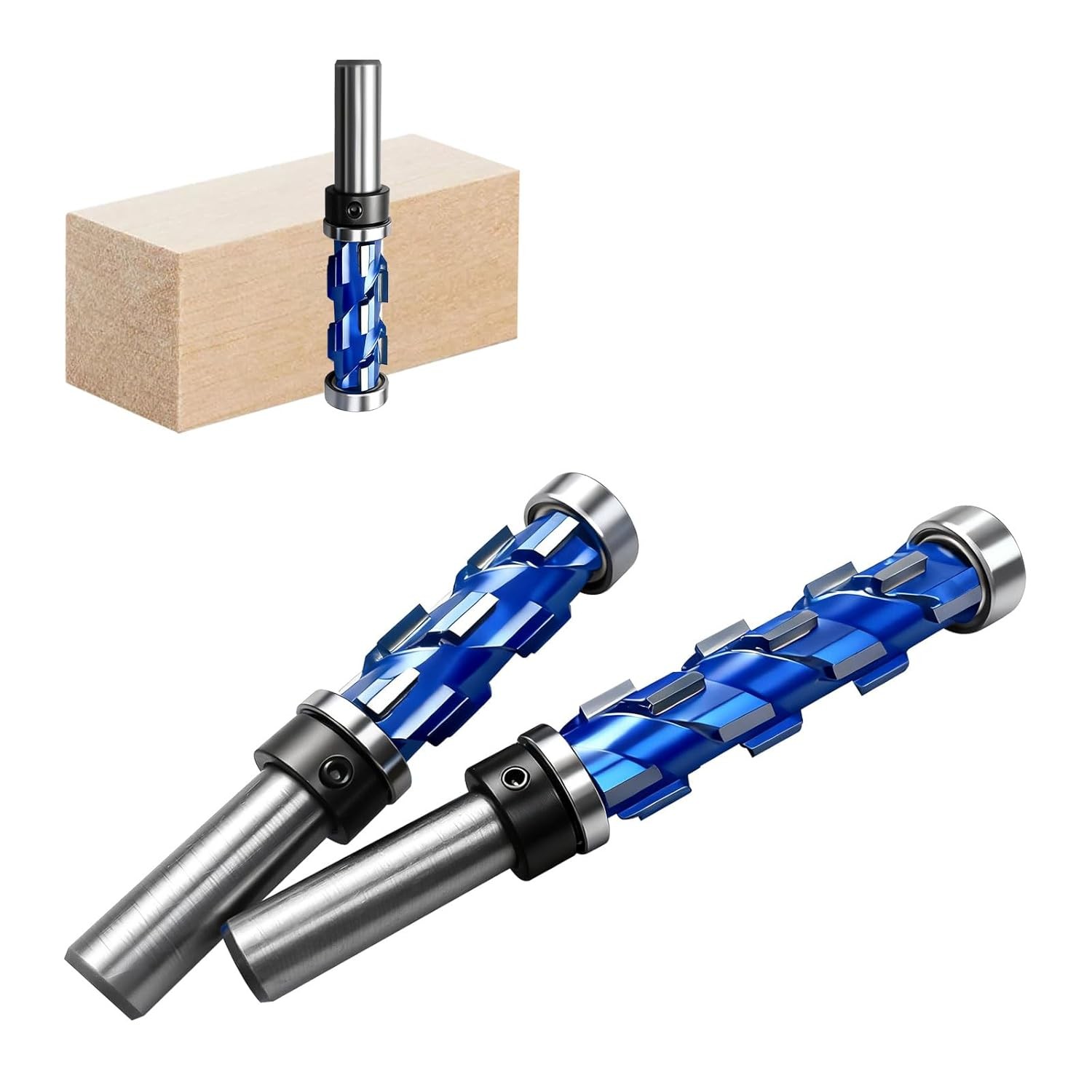 1/2" Shank Flush Trim Router Bit Set Carbide Flush Trimming Bit Tungsten steel