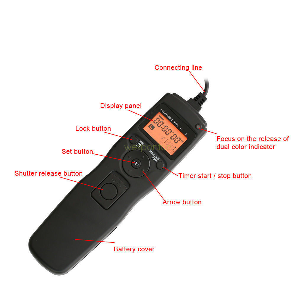 Timer Remote Control For Nikon D810a D800E D700 D500 D300s D4s D4 D3s D5 MC-30