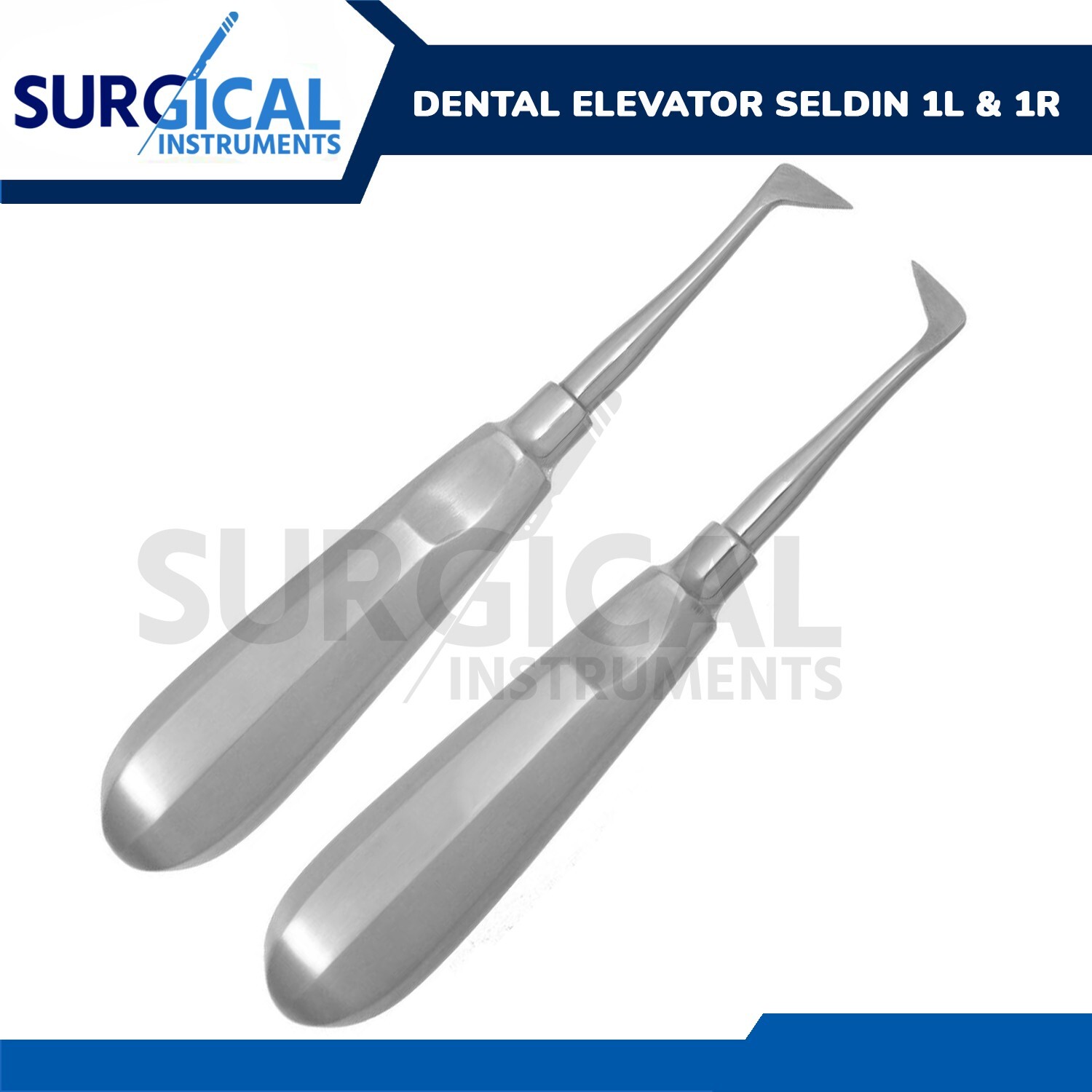 2 Dental Elevetor Seldin 1L & 1R Surgical Instruments Stainless German Grade