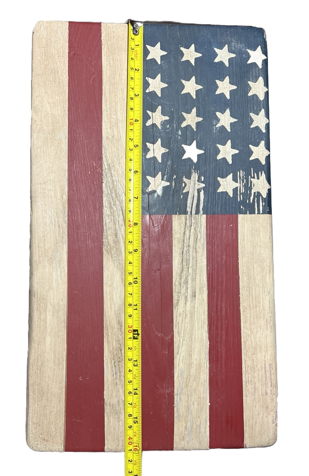 American Flag Wood Foot Stool