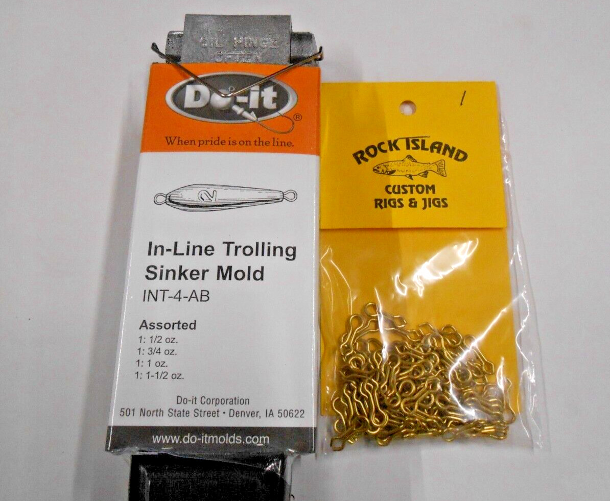 3138 Do-It In-Line Trolling Sinker Mold 1/2 - 1-1/2 oz 100 # 1 Brass Eyes Includ