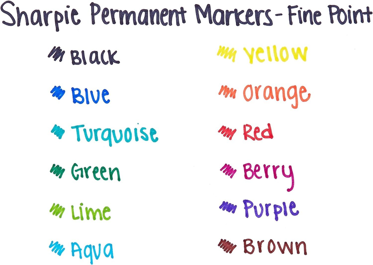 Permanent Markers Fine Point Green 12 Count Quick Dry Water Resistant Versatile