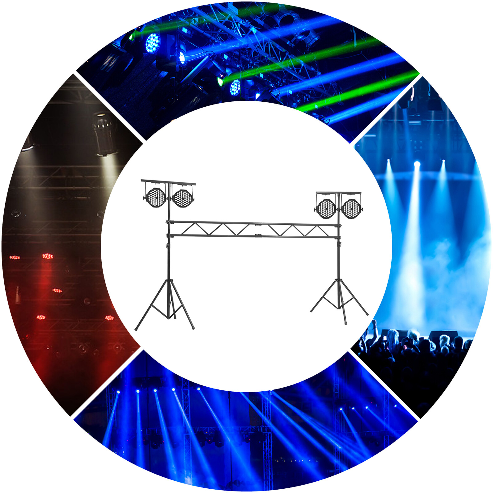 DJ Light Stand Rack T-Bar Lighting Trussing Stage Audio Light Truss Professional
