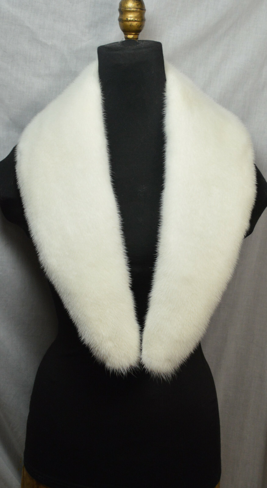 Real White Mink Fur Collar Men Women Detachable New  Manufactured in the US