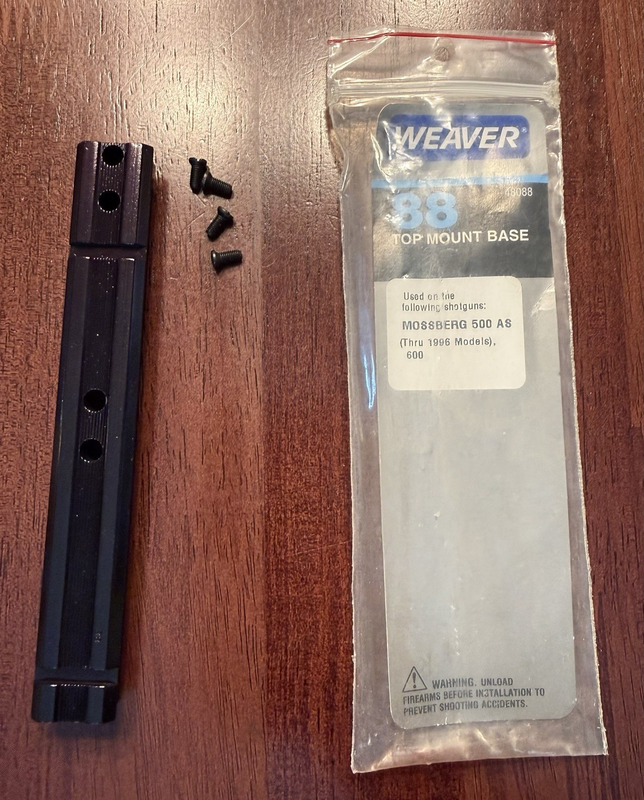 Weaver Scope Mount Base for Mossberg 500AS / 600 Shotgun