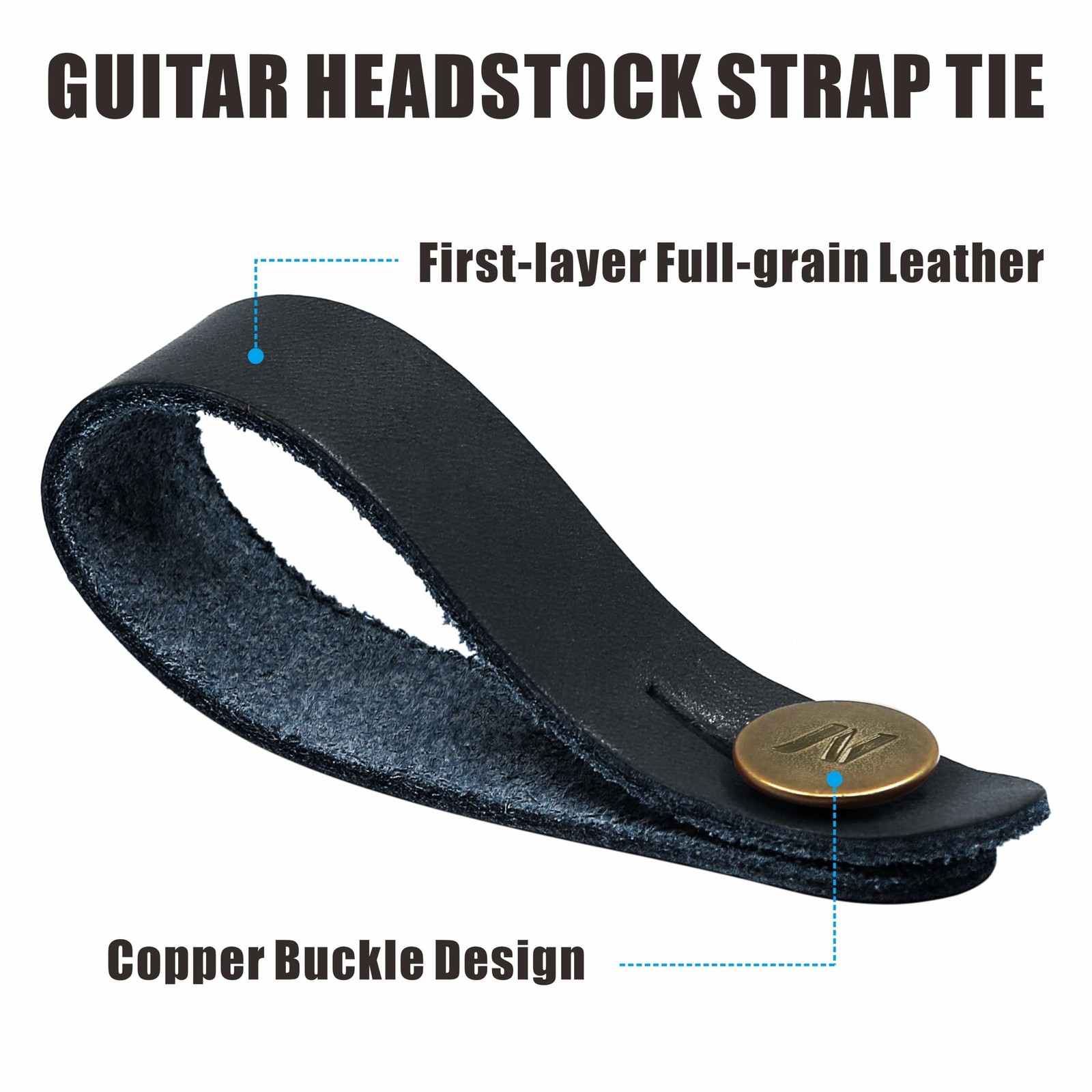 Nefelibata Guitar Strap Lock, Leather Guitar Strap Button, Headstock Adapter ...