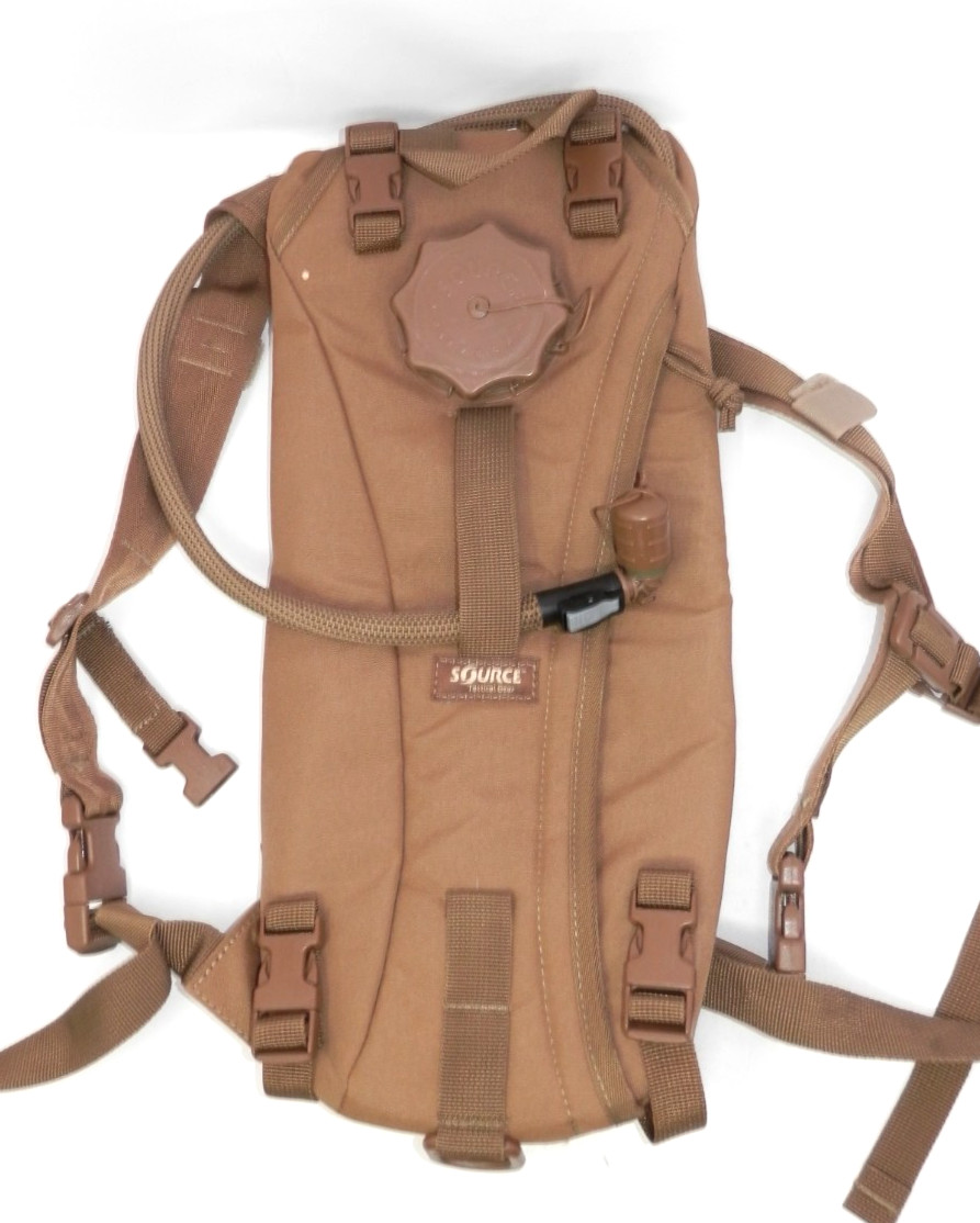 SOURCE Tactical Hydration Backpack 8x18 Pack Water Brown wBladder Hike Bike NWOT
