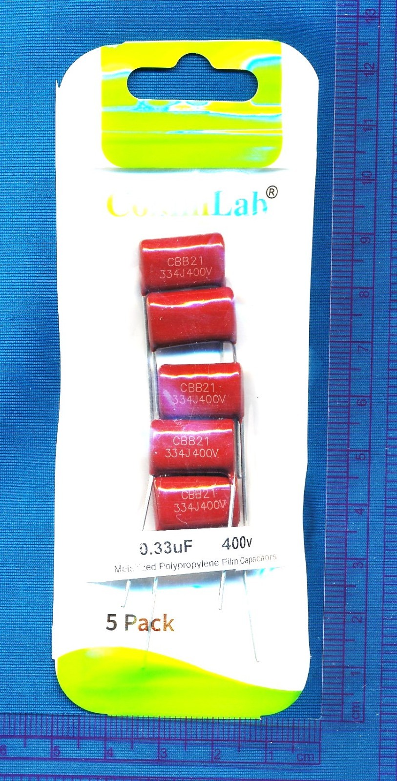 5 pack 0.33uF 400V Metallized Polypropylene Film Capacitors 5% .33 uF 334J CBB21