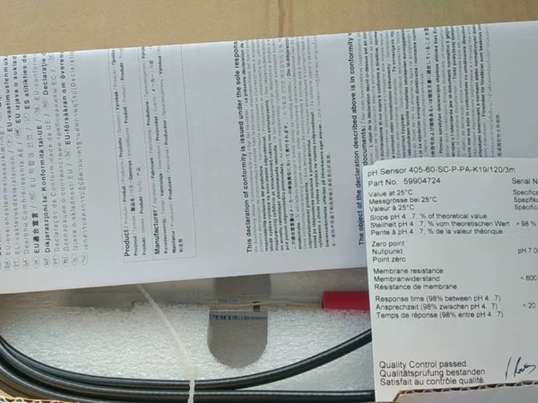 1pc NEW SUNTEX pH glass electrode probe METTLER TOLEDO 405-60-SC-P-PA-K19/120/3M