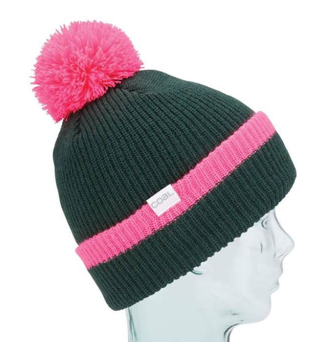Coal Headwear THE DANNY Womens Mid Length Fit Pom Beanie Dark Green NEW