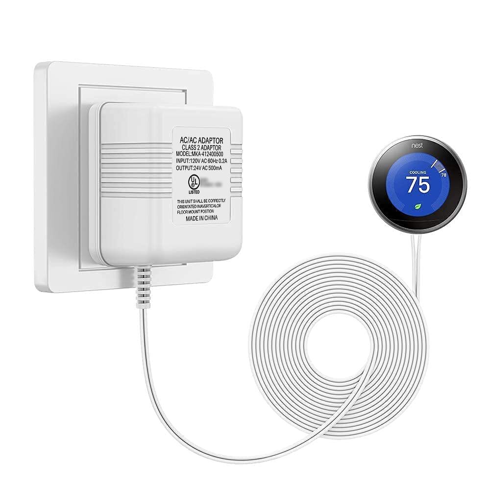 Ul Certified Thermostat C Wire 24v Transformer White Adapter Compatible With Hon
