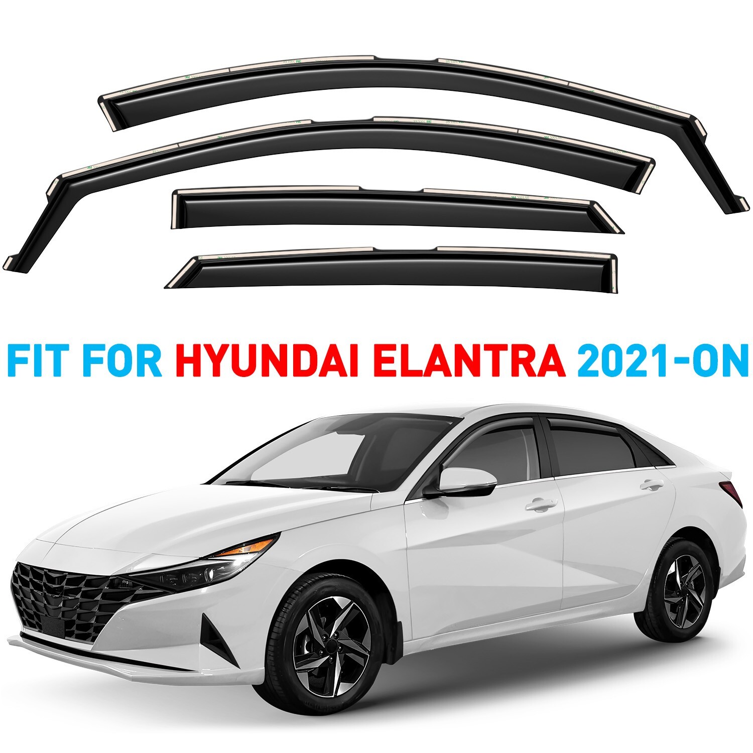 Rain Guards Vent Visors Shade for 2021-2026 Hyundai Elantra