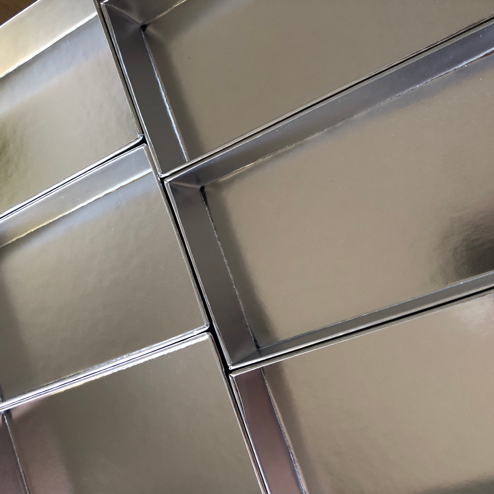 Rabanne Silver Organizing Tray - 3.25 x 6.25 - 10 pcs