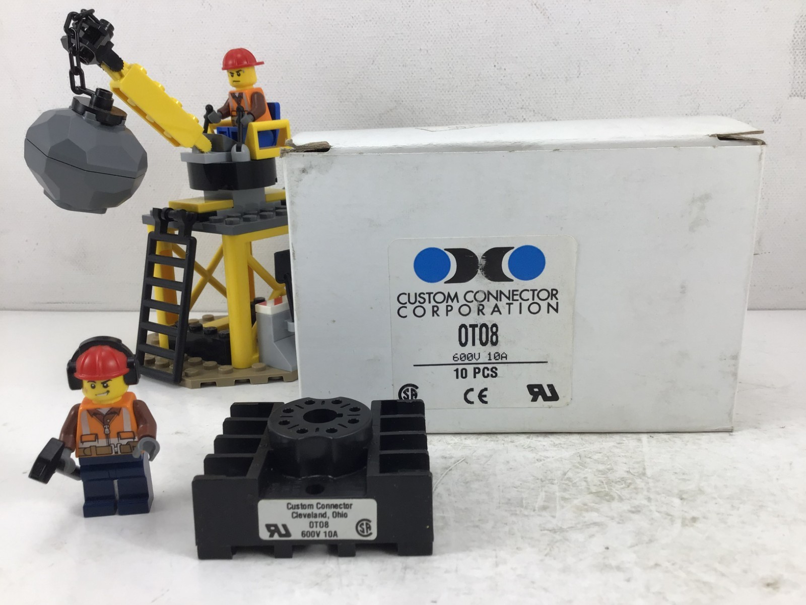 0T08 - CUSTOM CONNECTOR - 10 PART LOT!! - RELAY SOCKETS - **NEW OLD STOCK!!**