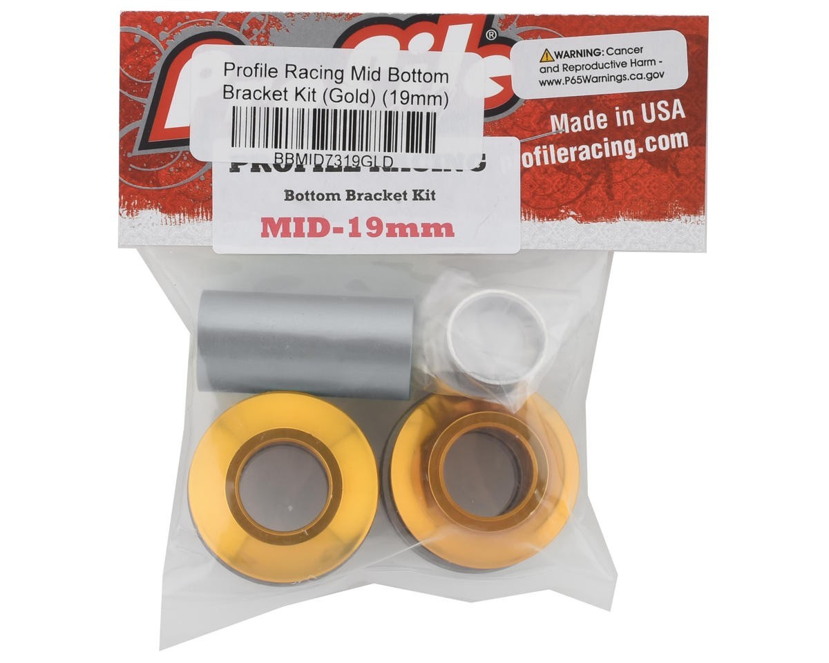 Profile BMX  MID Bottom Bracket 19mm Wheelie SE GT Crank Bearings GOLD