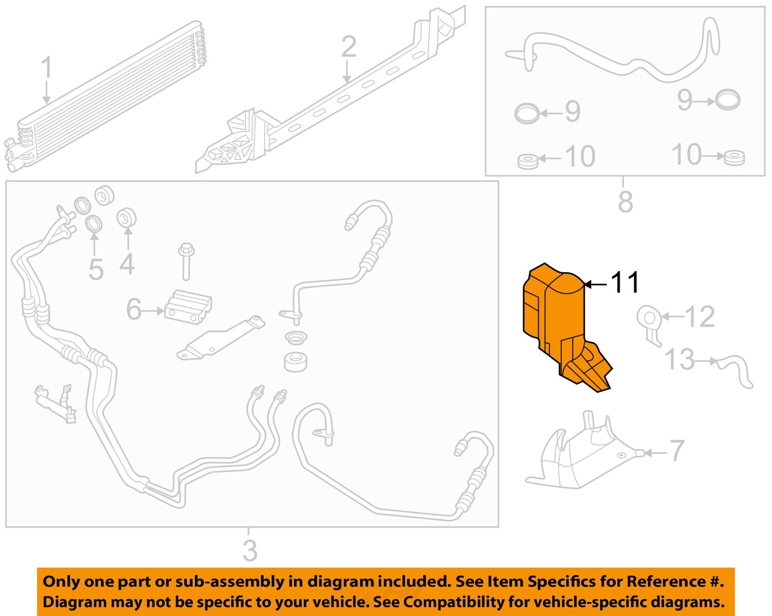FORD OEM 13-22 EcoSport,Fusion,MKC Cooling Trans Oil Cooler-Oil Pump DG9Z7P086J