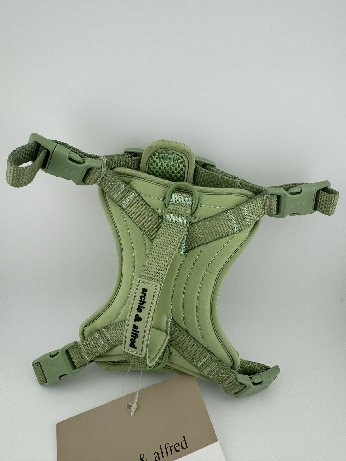 Archie & Alfred No Pull Adjustable Dog Harness And Matching Collar Medium Green