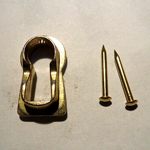 Polish Brass Keyhole Insert Cover Escutcheon NEW