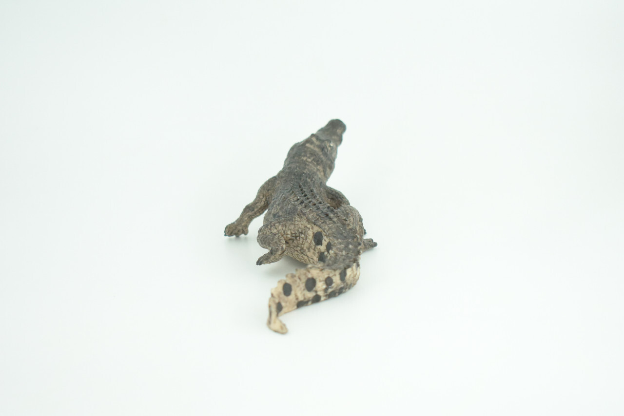 Alligator Toy, Crocodile, Movable Jaws, Realistic Rubber Model, 7" CH817 BB189