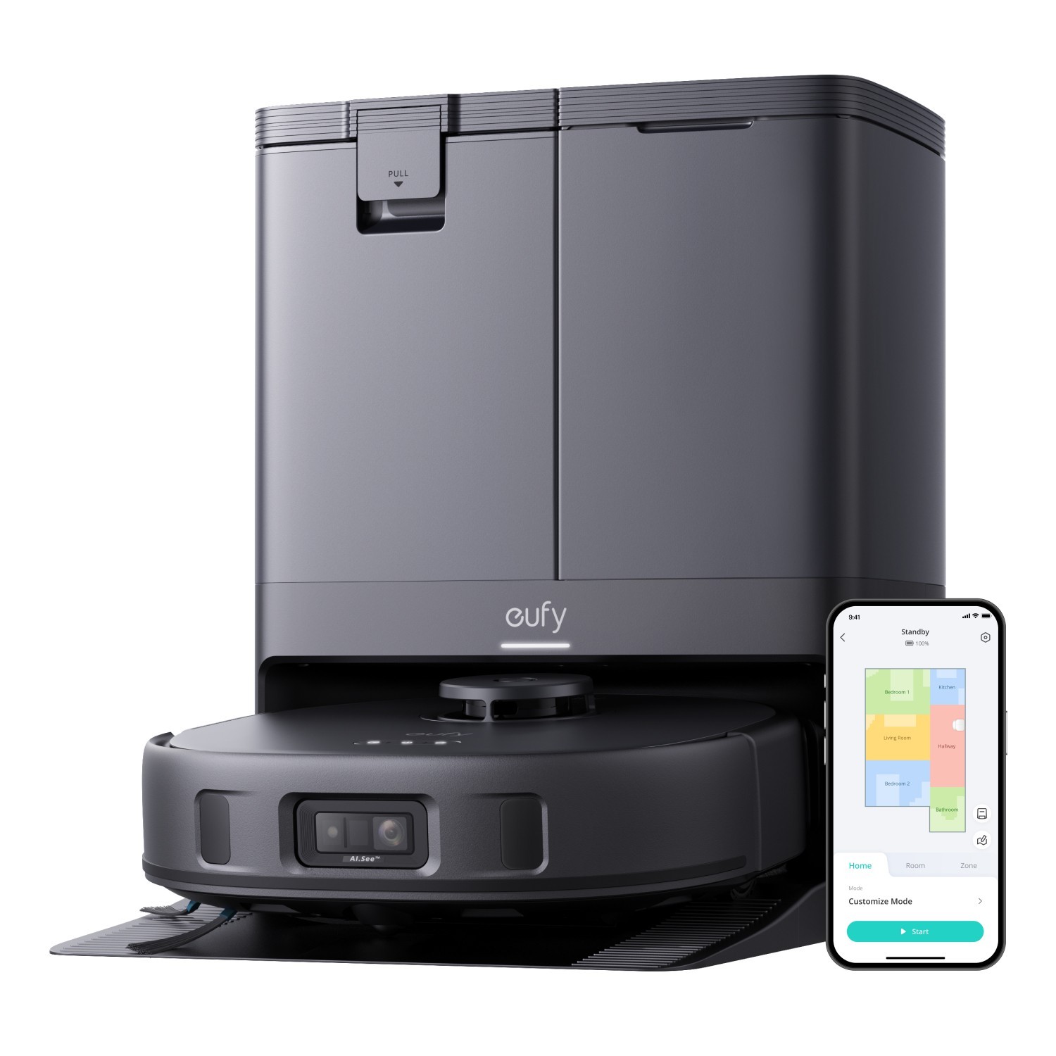 eufy X10 Pro Omni Robot Vacuum and Mop Combo, All-in-One  -Certified Refurbished