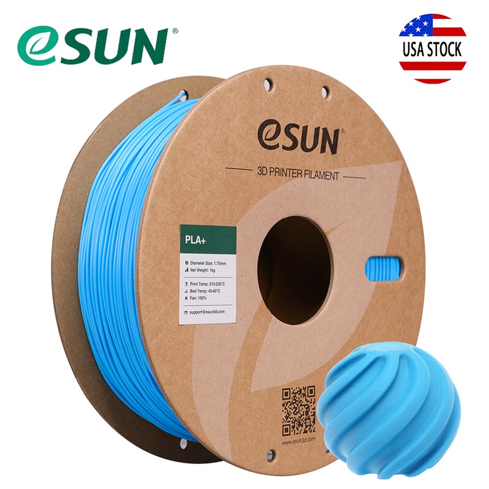 eSUN PLA+1.75mm 3D Printer Filament 1kg/paper roll for 3D Print Model Space Blue