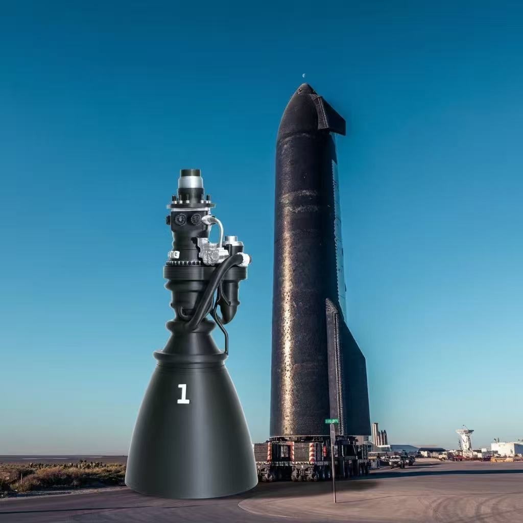 SpaceX Raptor 3 Engine Model 3D Printed Static Display Ornament Collection Decor