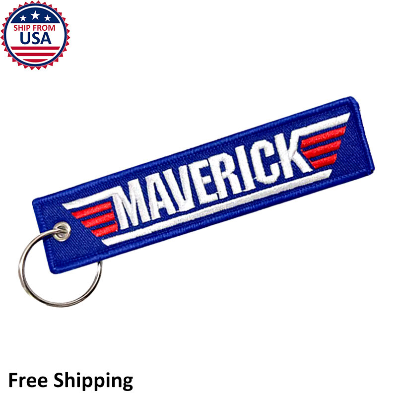 Top Gun Navy Maverick F-14 Pilot Flight Car Keychain Travel Luggage Bag Tag