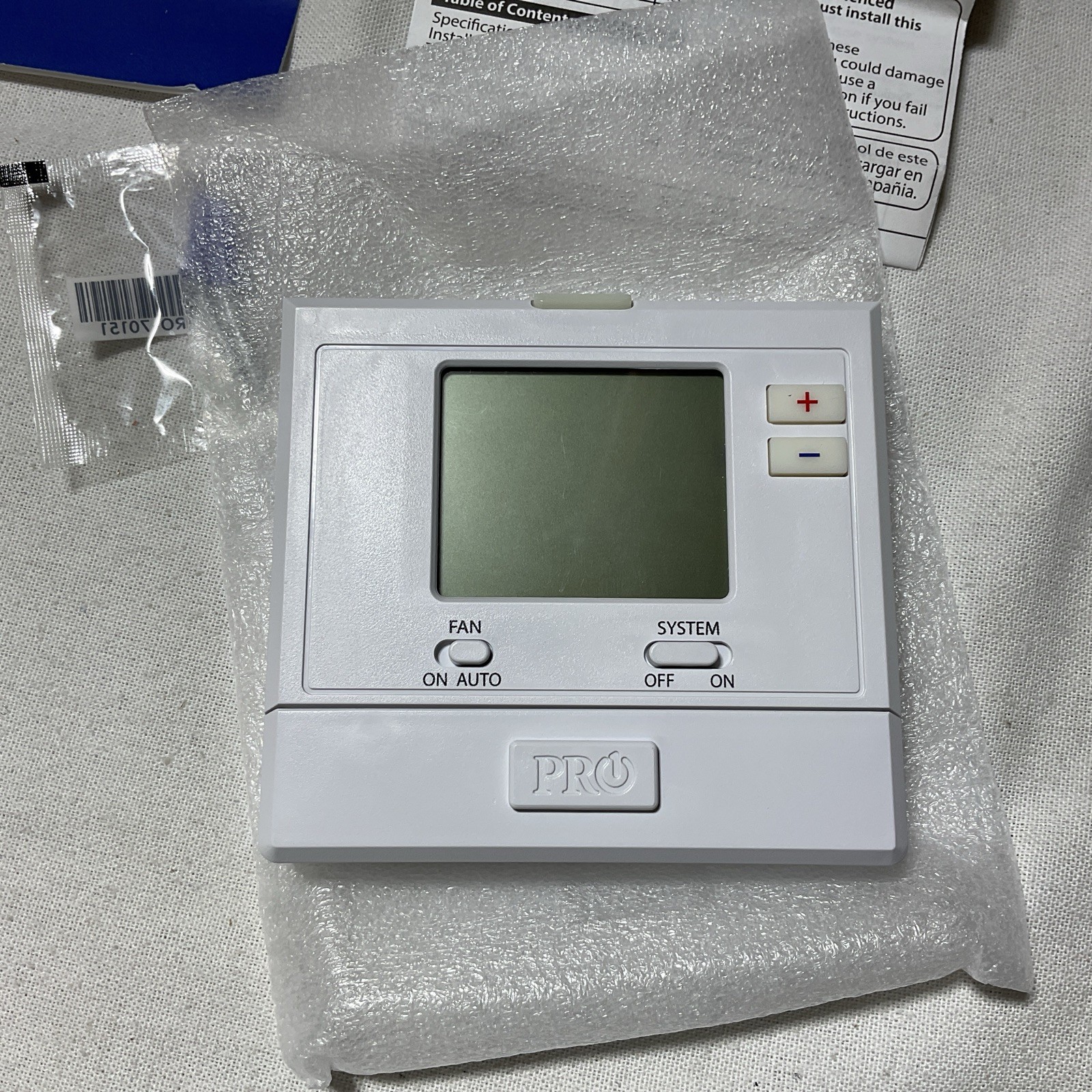 Pro1 IAQ T771 Non-Programmable Heat Cold Thermostat NO BATTERIES, OPEN BOX #1 A6