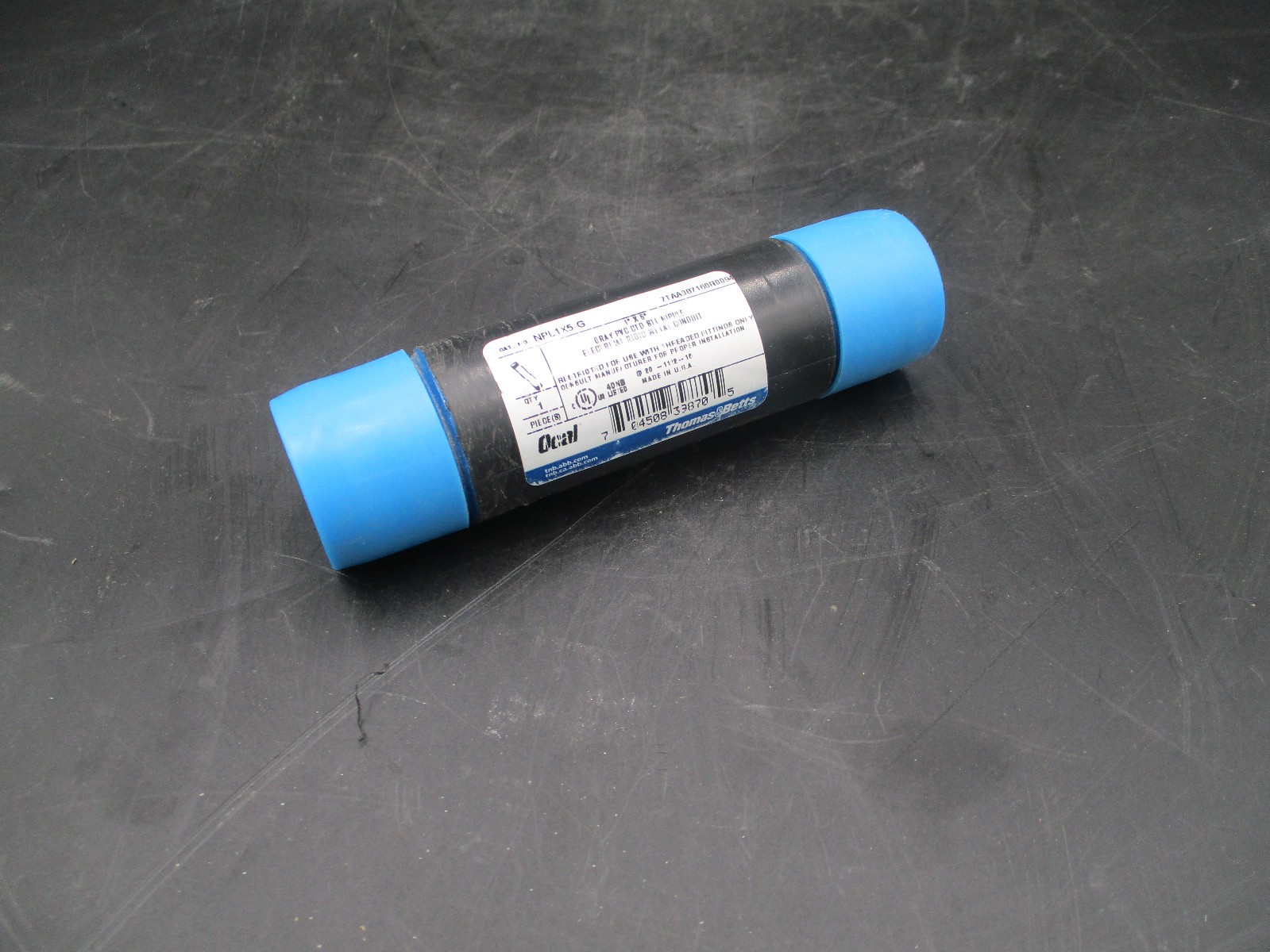 OCAL T&B NPL1x5-G" PVC COATED NIPPLE 1" x 5"  ROBROY *SAME DAY SHIP