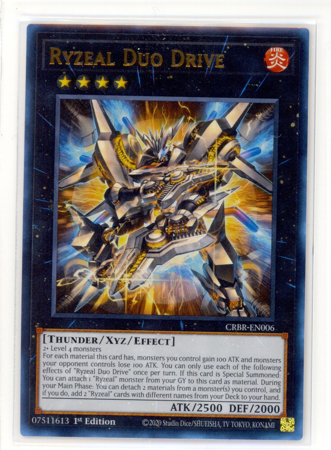 YuGiOh! CRBR-EN006 Ryzeal Duo Drive Ultra Rare NM
