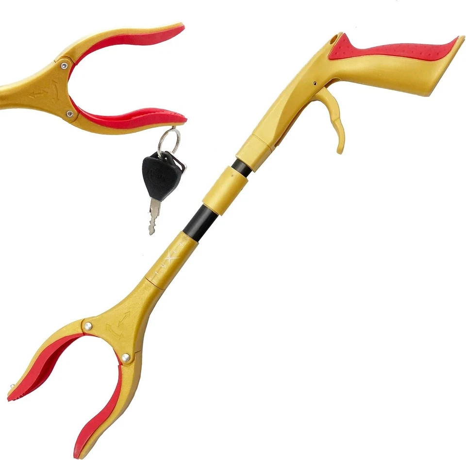 Grabber Reacher Tool 19 Inch Foldable Pick Up Stick Magnetic Tip