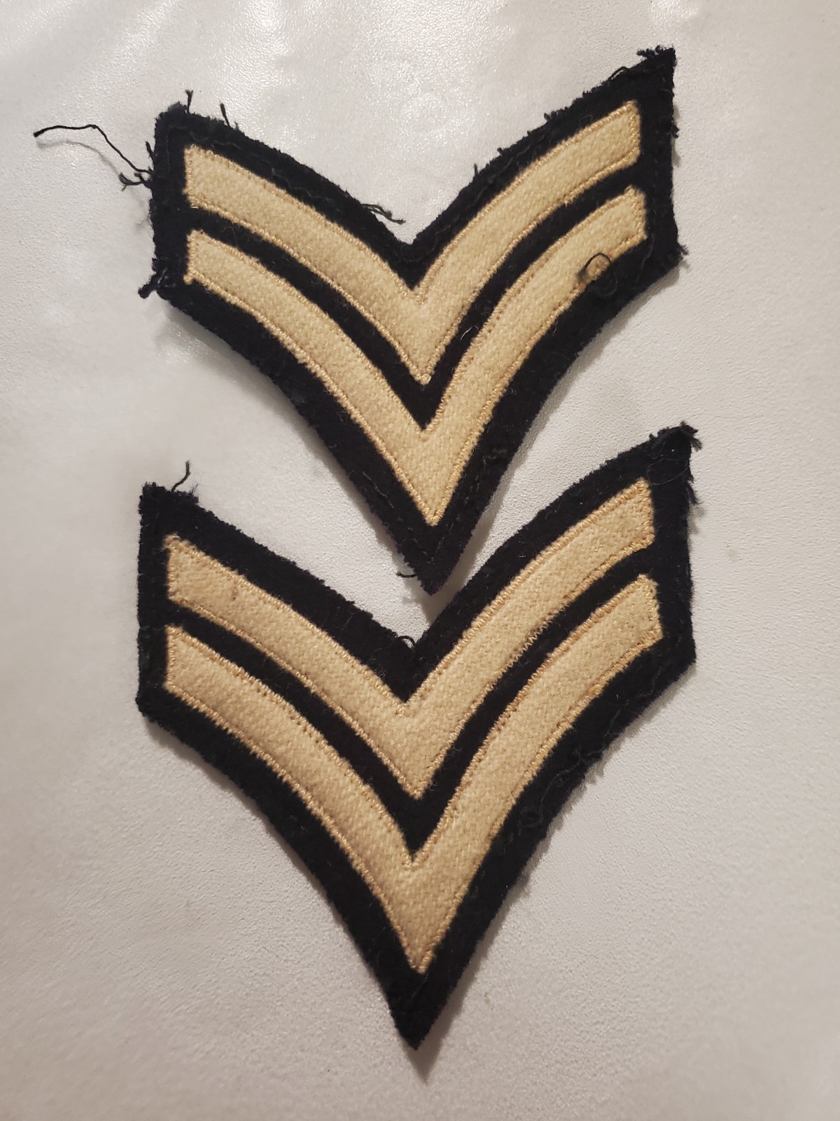 World War II U.S. Army Corporal (Grade 5) rank patches