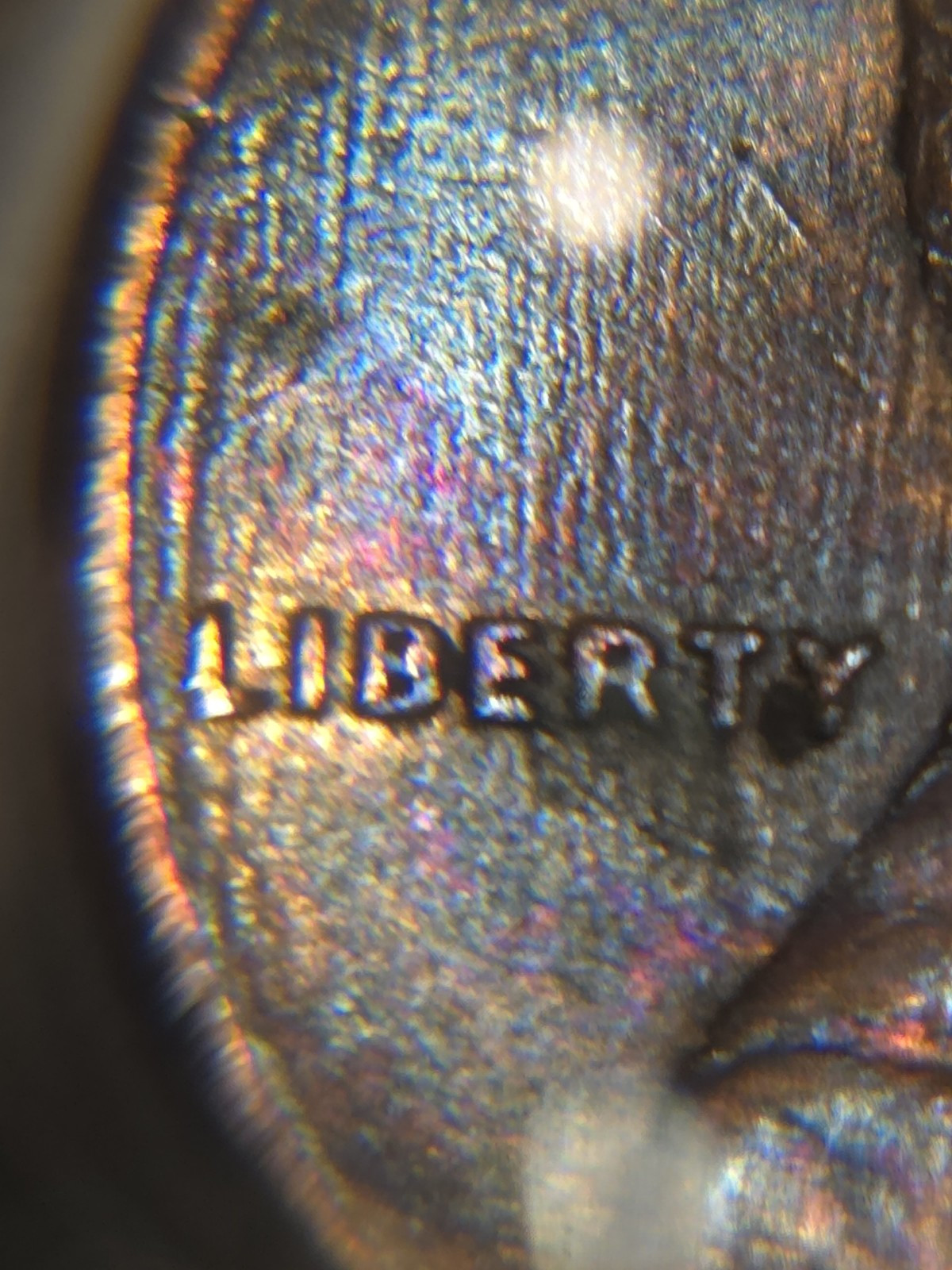 2003 Lincoln Memorial Cent Coin Toning
