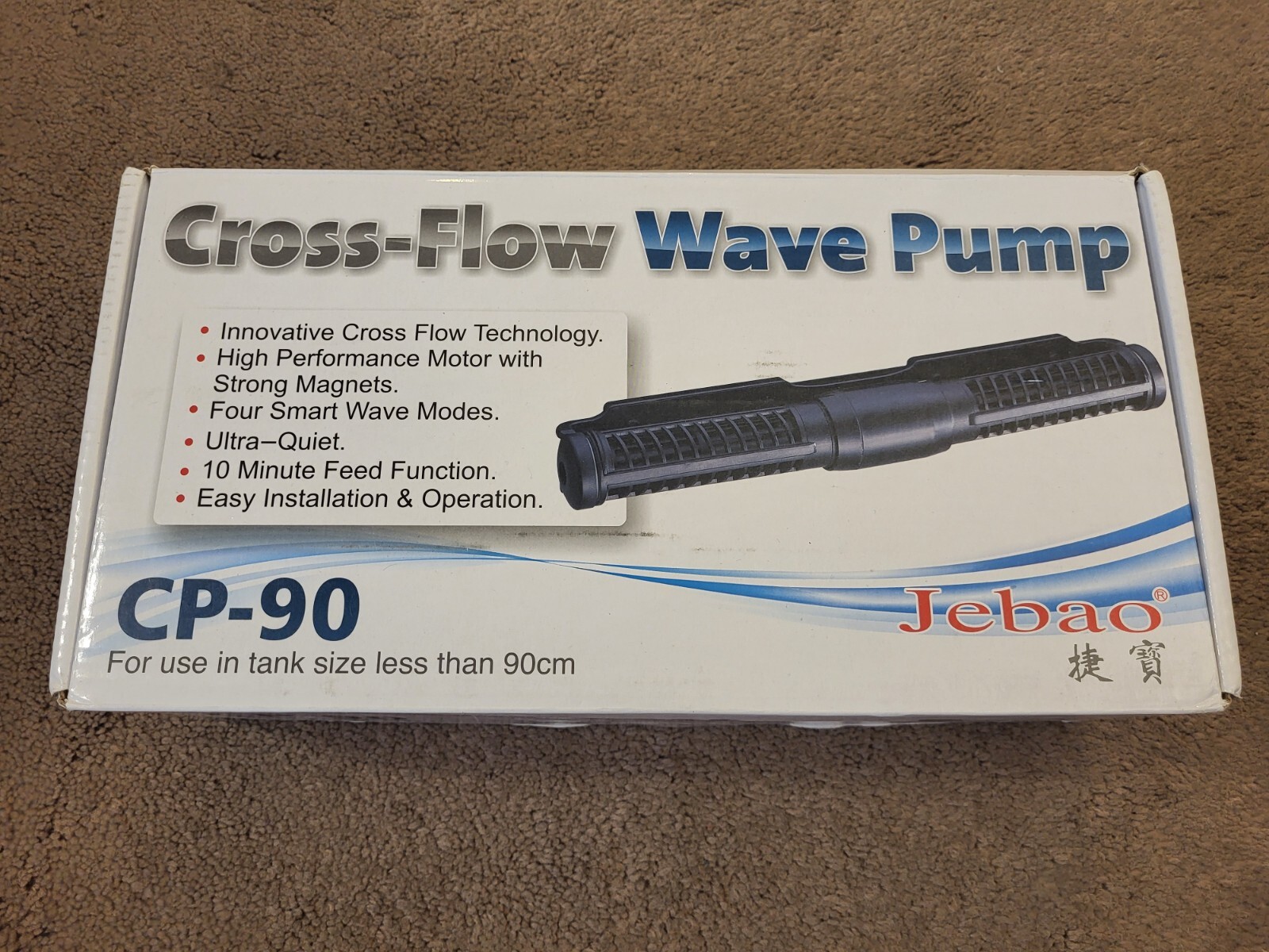 Jebao CP-90 Cross Flow Wave Pump 4 Wave Modes