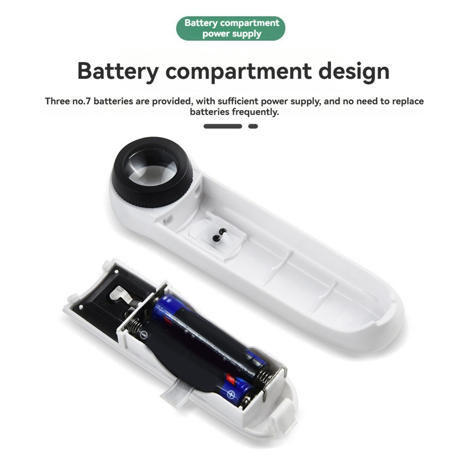 2pcs 40X Magnifier with Light Magnifier, Portable Desk Reading Light for di1555