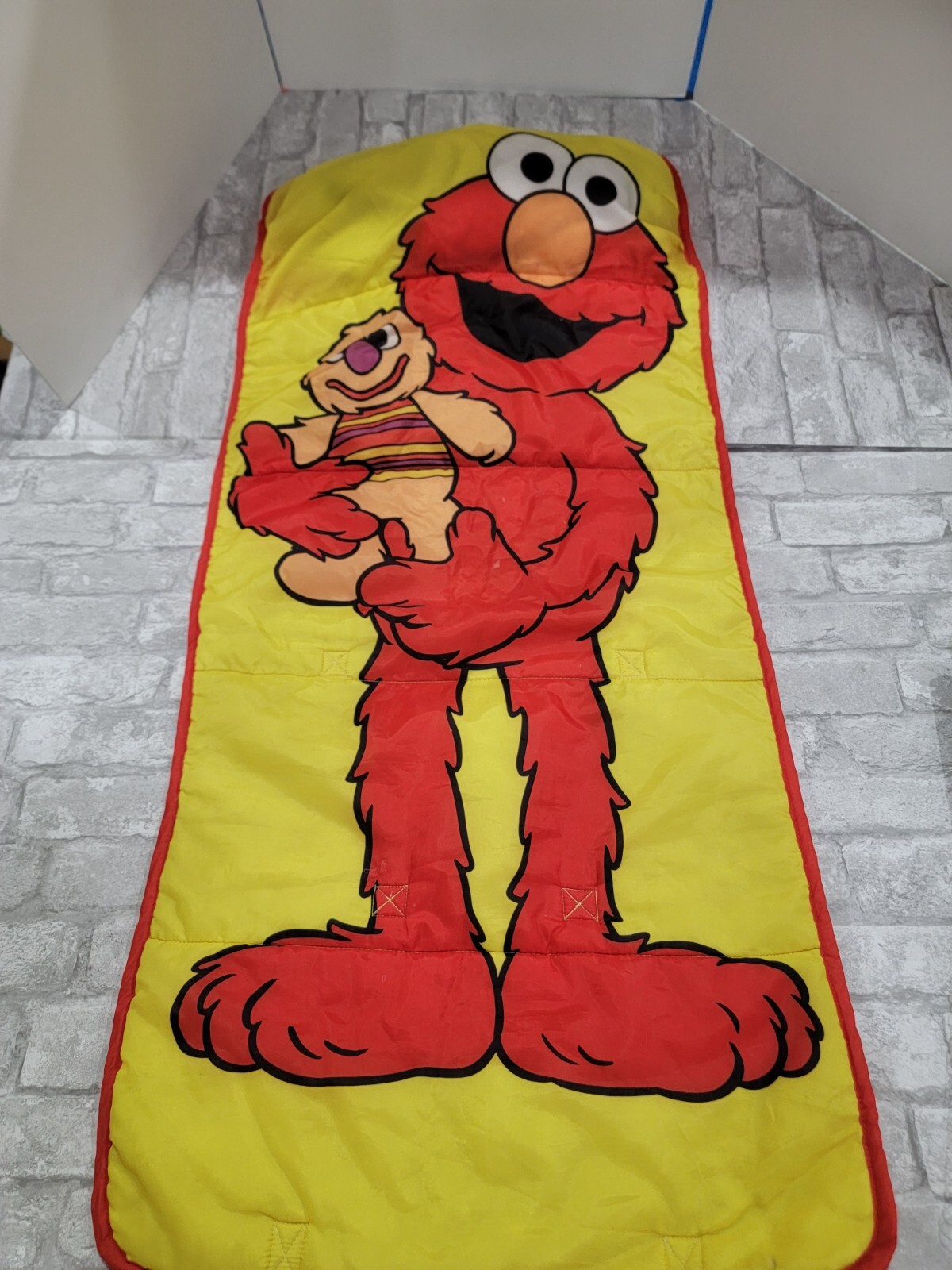 Vintage Sesame Street Toddler Kids Sleeping Bag Mat Fold N Go ELMO Baby David