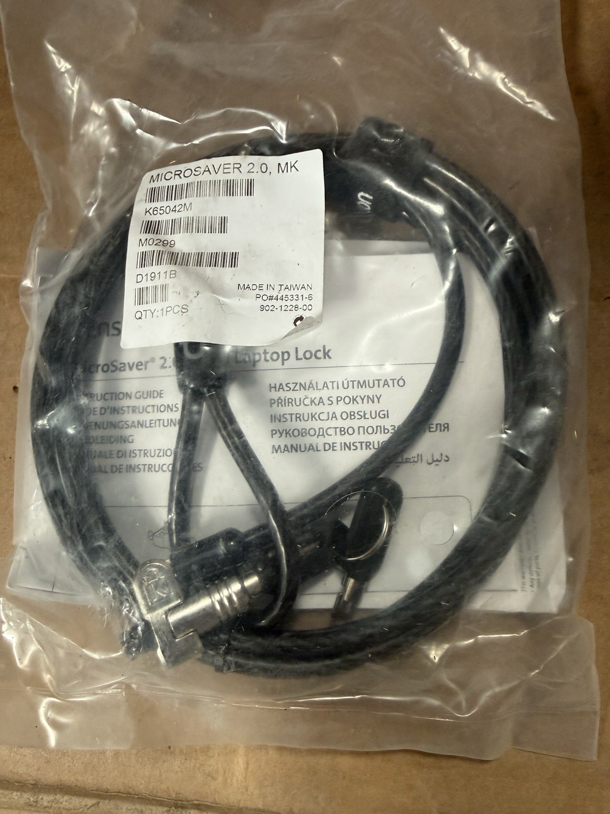 NEW KENSINGTON MICROSAVER 2.0 KEYED LAPTOP LOCK