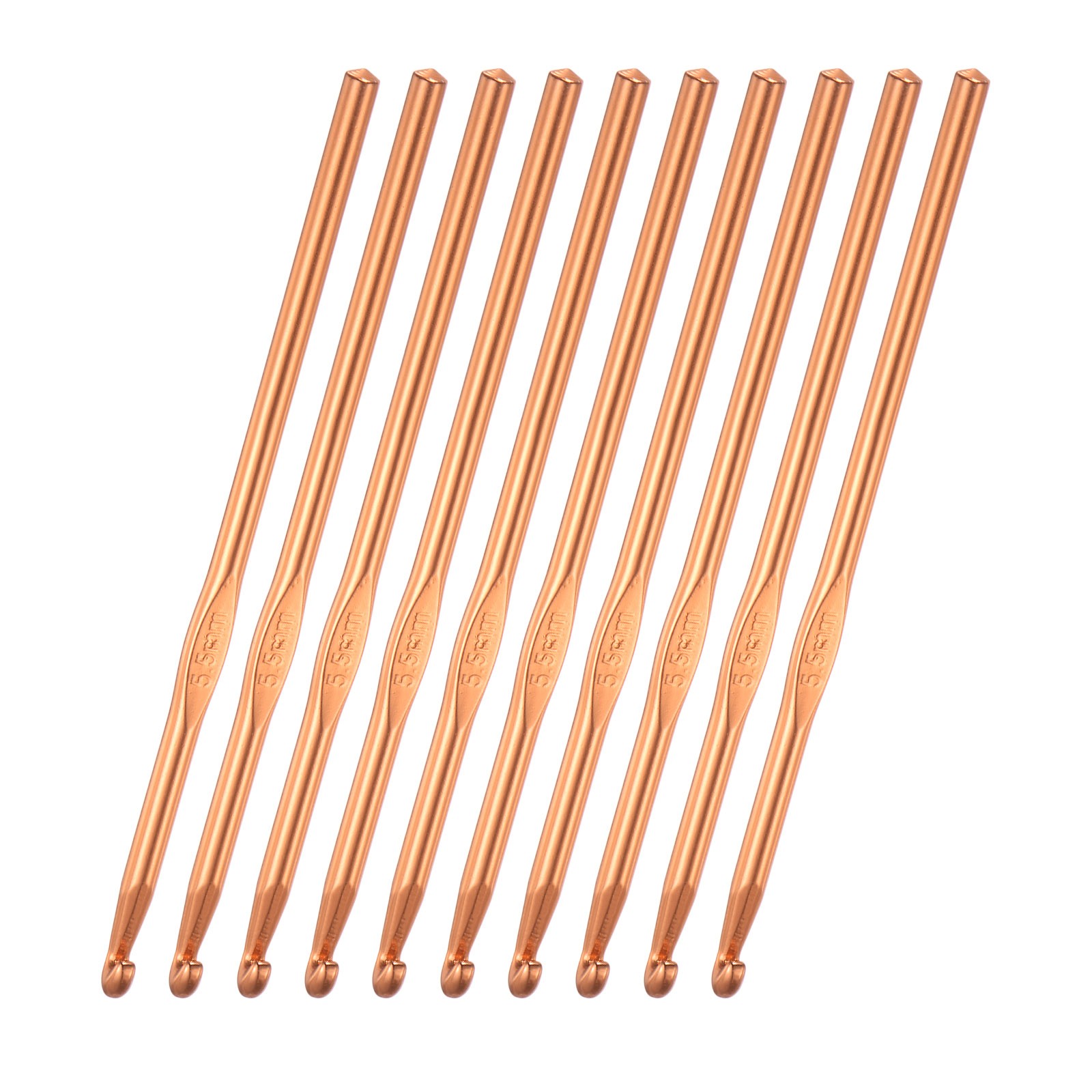10 Pack Crochet Hook Knitting Needle Fits for DIY Craft 5.5-mm Orange